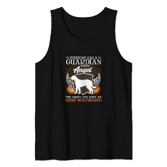 Irish Wolfhound Guardian Angel Tank Tops