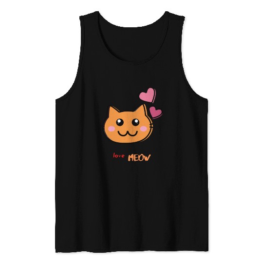 i love meow Tank Tops