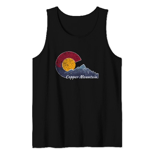 Copper Mountain Colorado Mountain Scenery Tank Tops