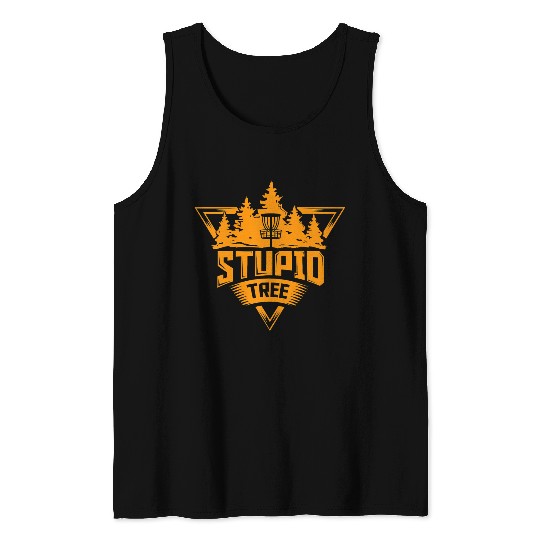 Stupid Tree Frisbee Disc Golf Ultimate Frisbee Tank Tops