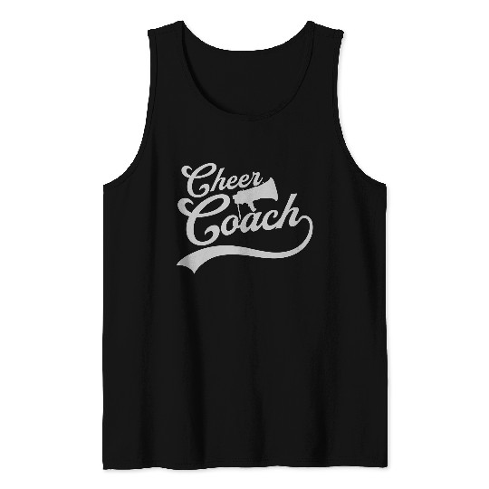 cheer coach megaphone speak Tank Tops