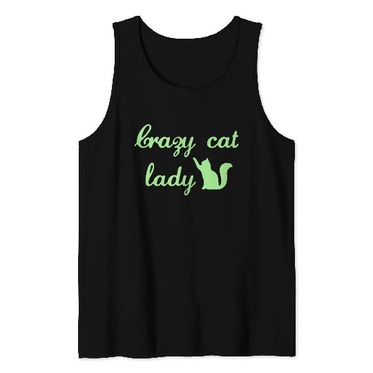 Crazy Cats LOVER Lady Tank Tops