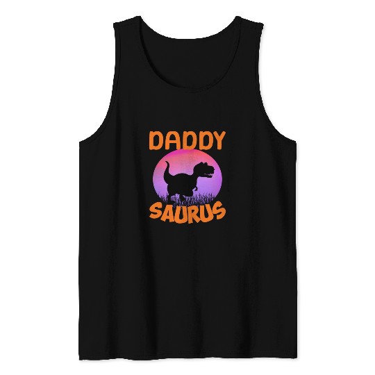 Daddysaurus Papasaurus Tank Tops