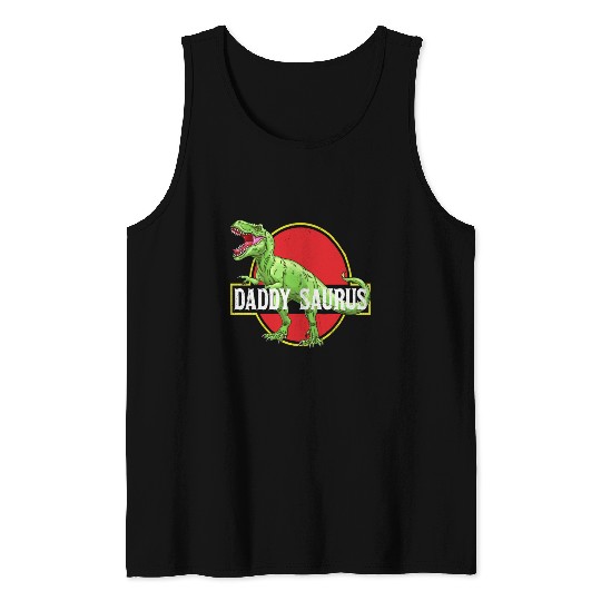 Daddysaurus Papasaurus Tank Tops