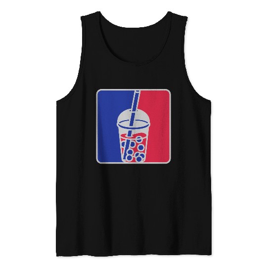 Red blue bubble tea Tank Tops