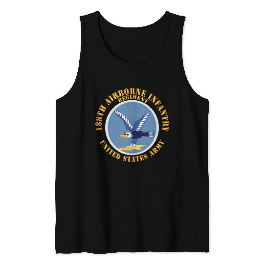 Army 188th Airborne Infantry Regiment SSI X 300 Tank Tops