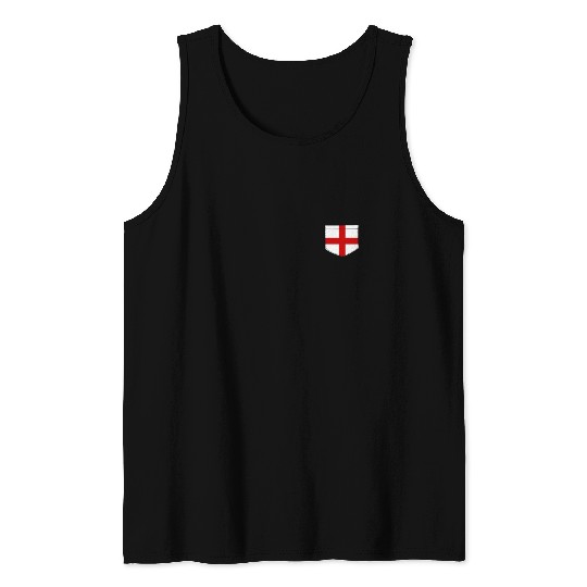 England flag in a shape of a pocket Tank Tops
