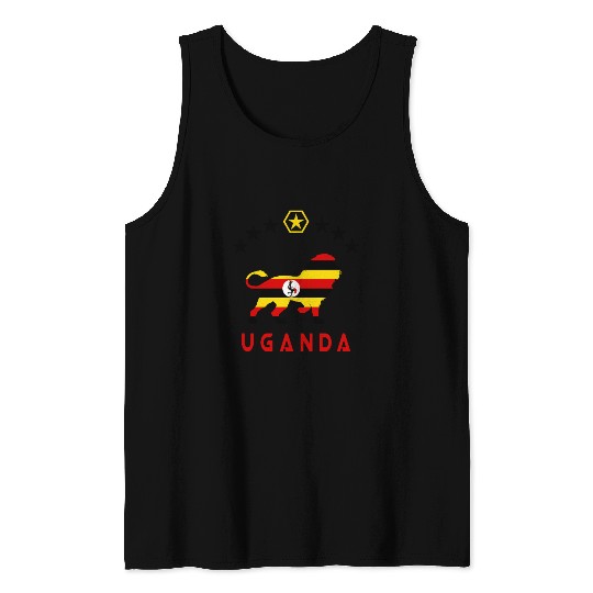 Uganda Lion Design Tank Tops