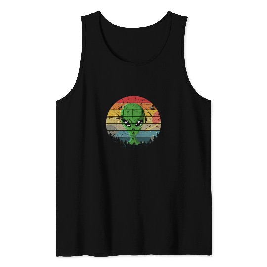 Alien Gift Extraterrestrial UFO AREA 51 Sci-fi Tank Tops