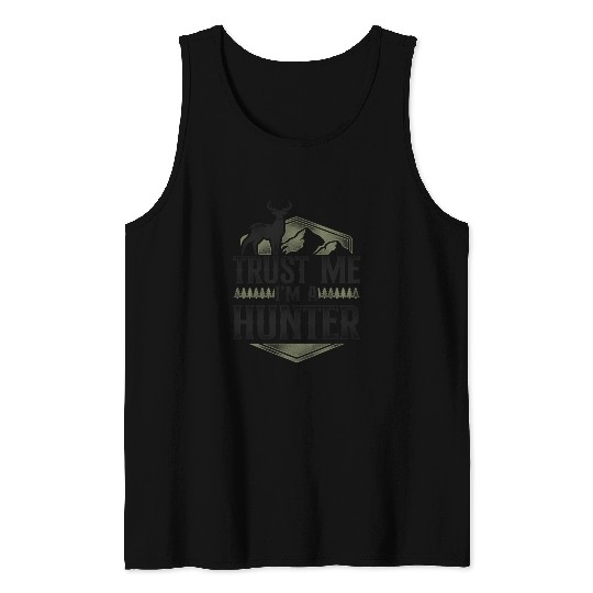 Buck Deer Hunting Hunter Vintage Tank Tops