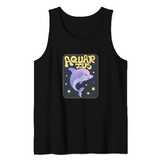 Aquarius Sign Animal Tank Tops