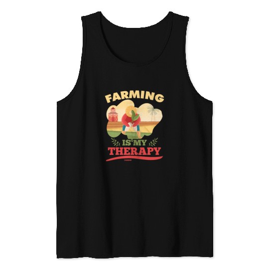 Farming Is My Therapy Tank Tops