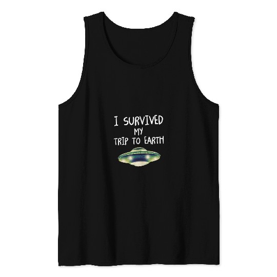 Alien Gift Extraterrestrial UFO AREA 51 Sci-fi Tank Tops