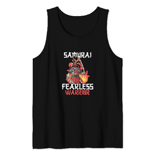 Samurai Katana Honor Tank Tops