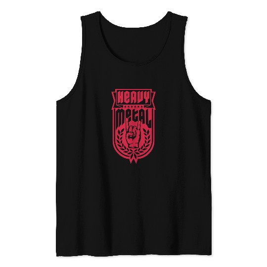 Banner heavy metal logo Tank Tops
