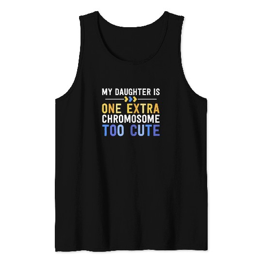 Family Down Syndrome Awareness for Dad Mom Extra Tank Tops