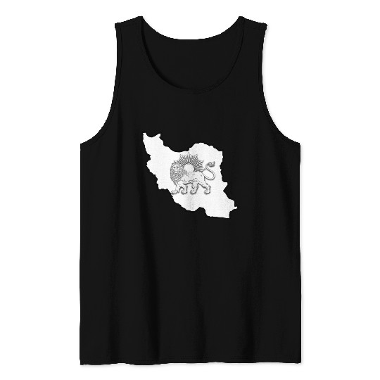 Iran Lion Sun Tank Tops