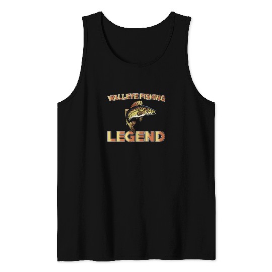 Great Walleye Fishing Legend Tank Tops