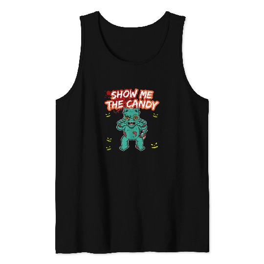 Show Me The Candy Halloween Costume Trick Or Treat Tank Tops