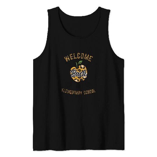 Welcome Back To Elementary School Leopard Print Tank Tops