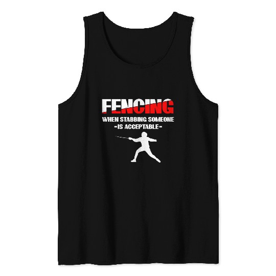 Fencing Sabre Fencing Fight Tank Tops