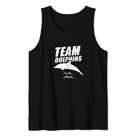 Team Dolphins Cute Dolphin Girls Lover Tank Tops