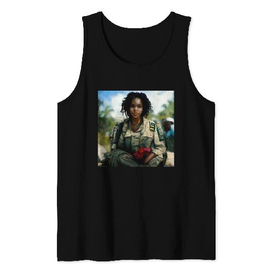 Beautiful US army combat medic painting Tank Tops