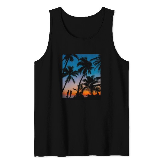 SWEETNESS OF DANCE -SUNSET IMAGE. Tank Tops