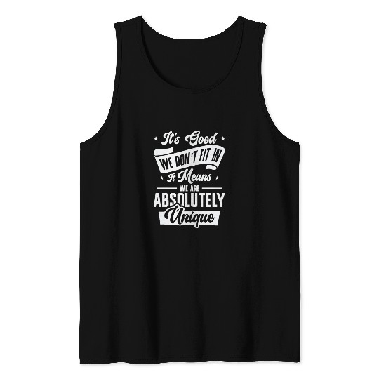 Positivity Misfits Poets Poetry Unique Uniqueness Tank Tops