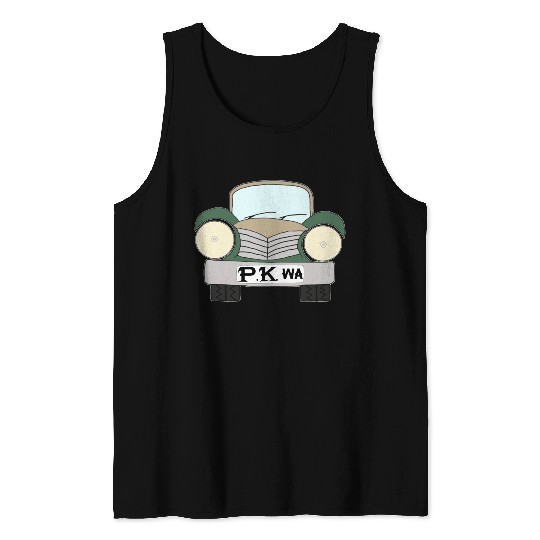 Old Car Khaki Afrikaans PK wa Tank Tops