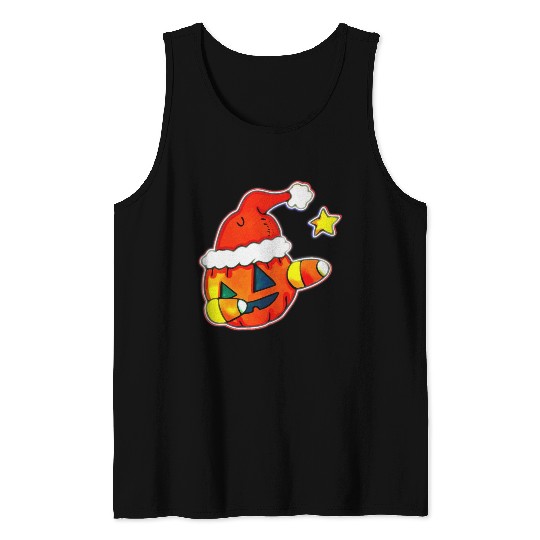Jack O Lantern Dabbing Christmas Tank Tops