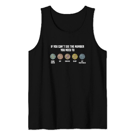 Ishihara Numbers - Eat Vegetables Tank Tops