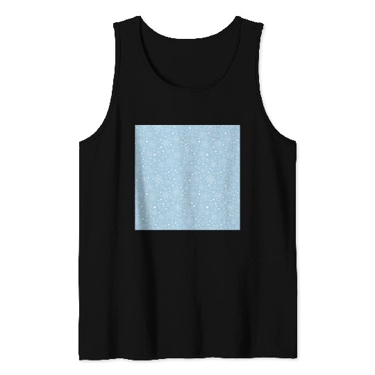 Light Blue Snowflakes Pattern Tank Tops