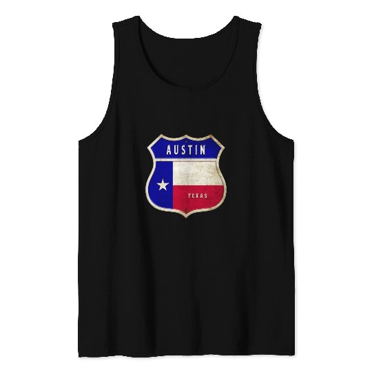Austin Texas crest flags design Tank Tops
