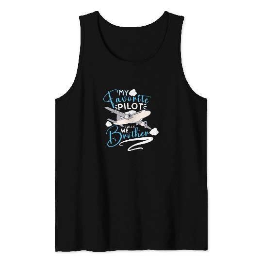 Pilot Aviation Airplane Airline Captain Aviator Tank Tops