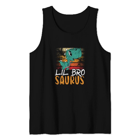 Lil Bro Saurus Best Bro Ever Brotherhood Dinosaur Tank Tops