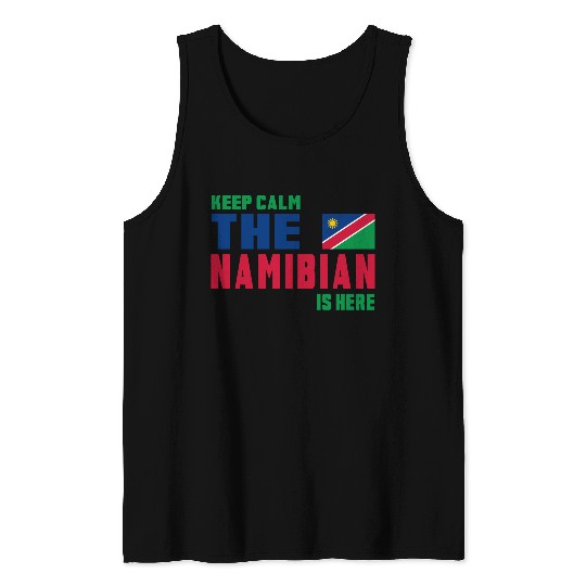 Keep Calm Namibia flag design Tank Tops
