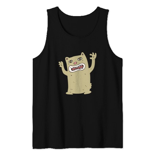 funny catzilla, cat lover Tank Tops