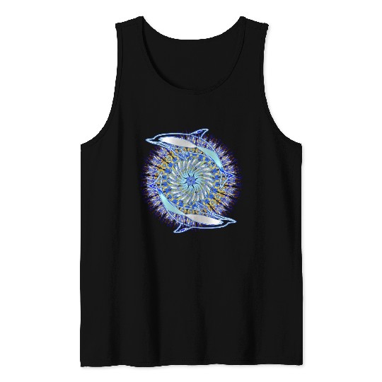 Dolphin Kaleidoscope 10 Tank Tops