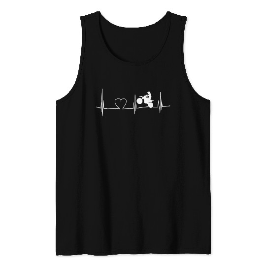 motorcycle heartbeat Tank Tops