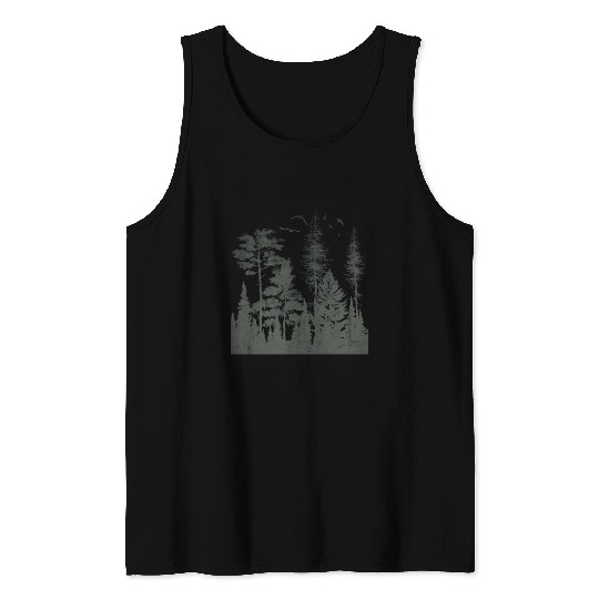 Dark Forest Outdoor Nature Camper Tank Tops