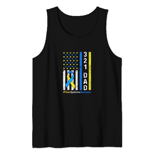 321 Dad Down Syndrome Awareness Tank Tops