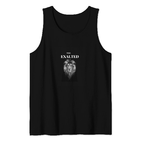 Black White Lion King Tank Tops