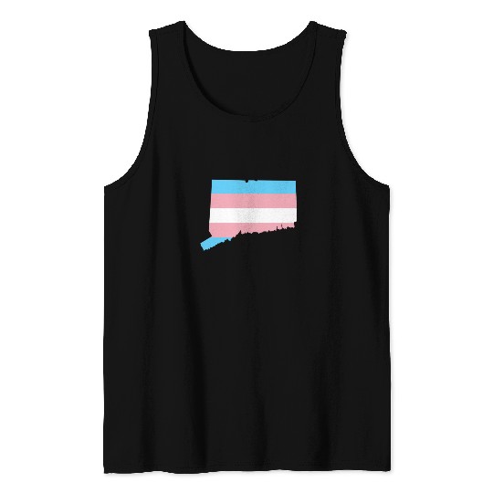 Trans Flag Connecticut LGBT Pride Support Tank Tops