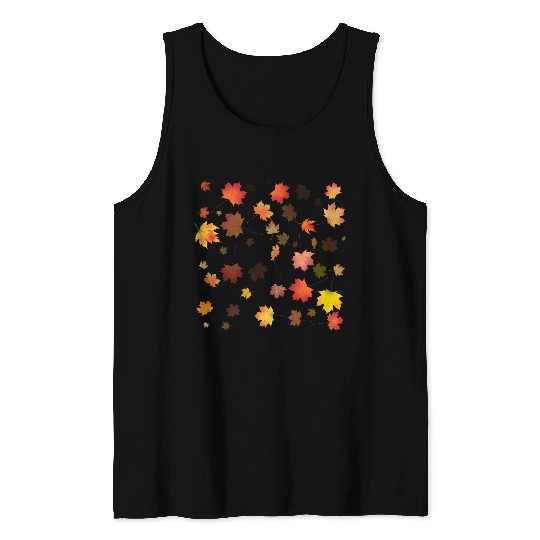 Autumn Maple Leaves Tank Tops