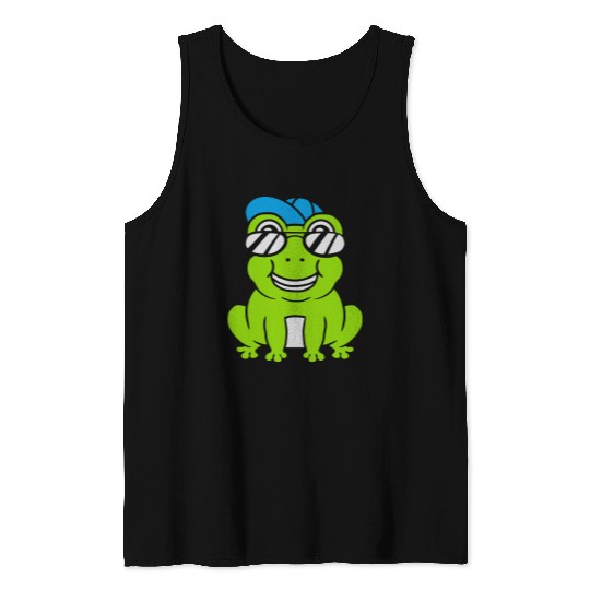 Sunglasses Cap Frog Boy Tank Tops