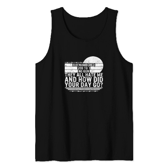 Correctional Officer Tank Tops, Out Numbered 200 To 1