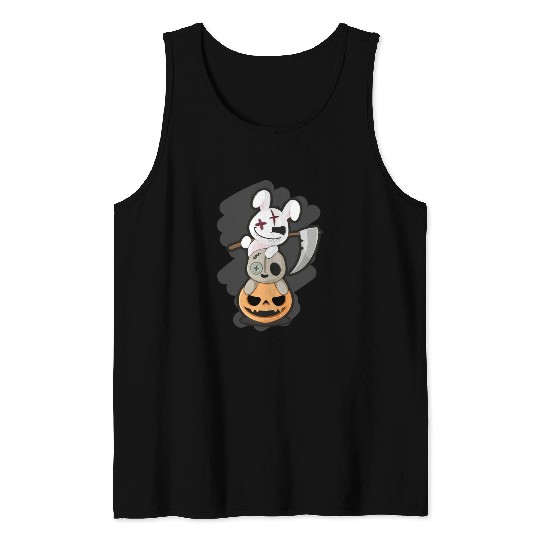 Grim Reaper Killer Bunny - Halloween Tank Tops