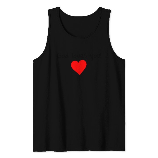 GOD Loves You, Positive Quote Tank Tops