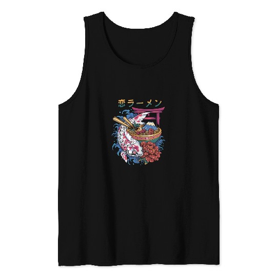 Ramen Koi Fish Japan Tokyo Kawaii Tank Tops